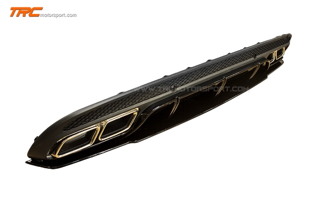 ดีฟิวเซอร์หลัง W205 C class (4 door) C63  AMG Diffuser พร้อมปลายท่อคู่ สินค้างานนำเข้า